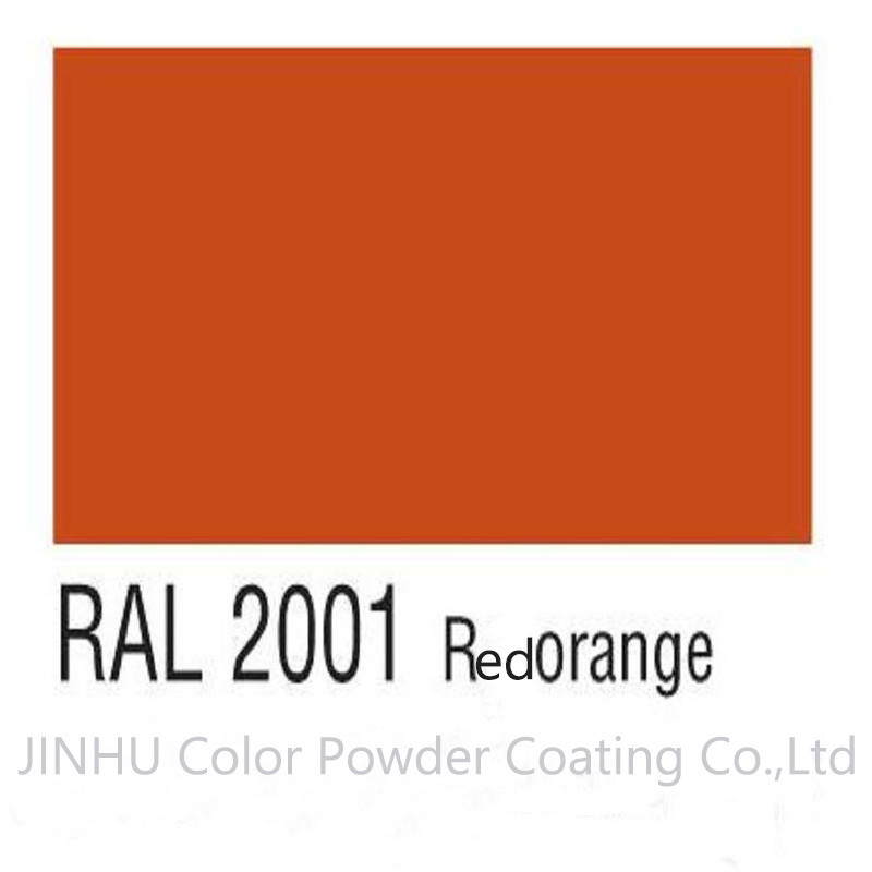 Revêtement orange rouge de poudre de polyester de RAL 2001 à hautes températures pour des instruments