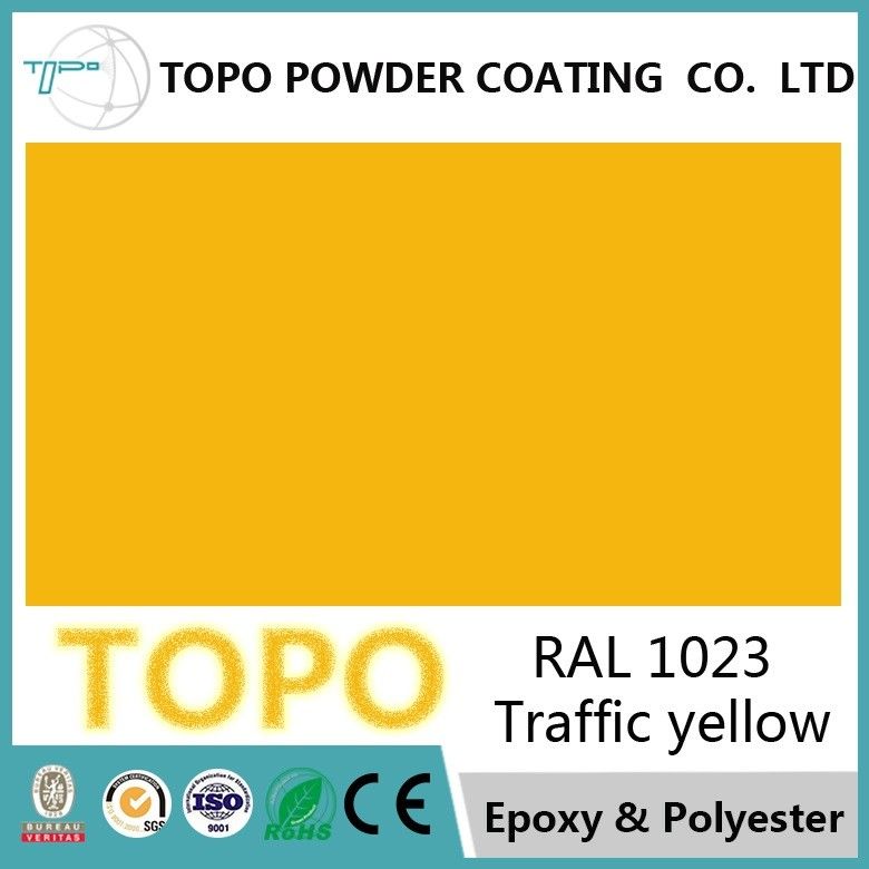 Revêtement pur jaune de poudre de polyester du trafic de RAL 1023 pour la décoration externe