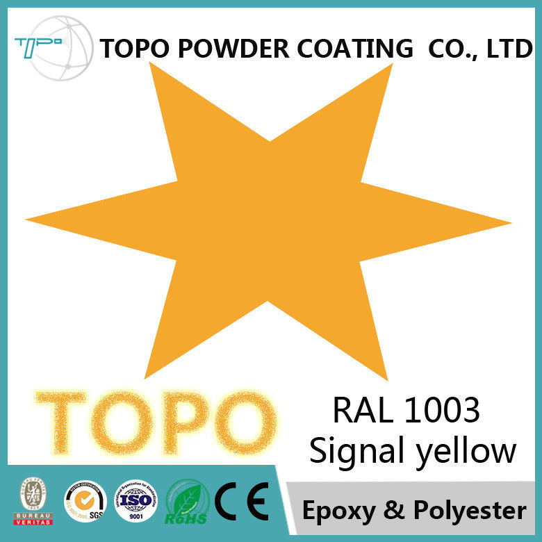 Poudre époxyde industrielle de polyester de RAL 1003 enduisant la flexibilité à haute brillance de 3mm
