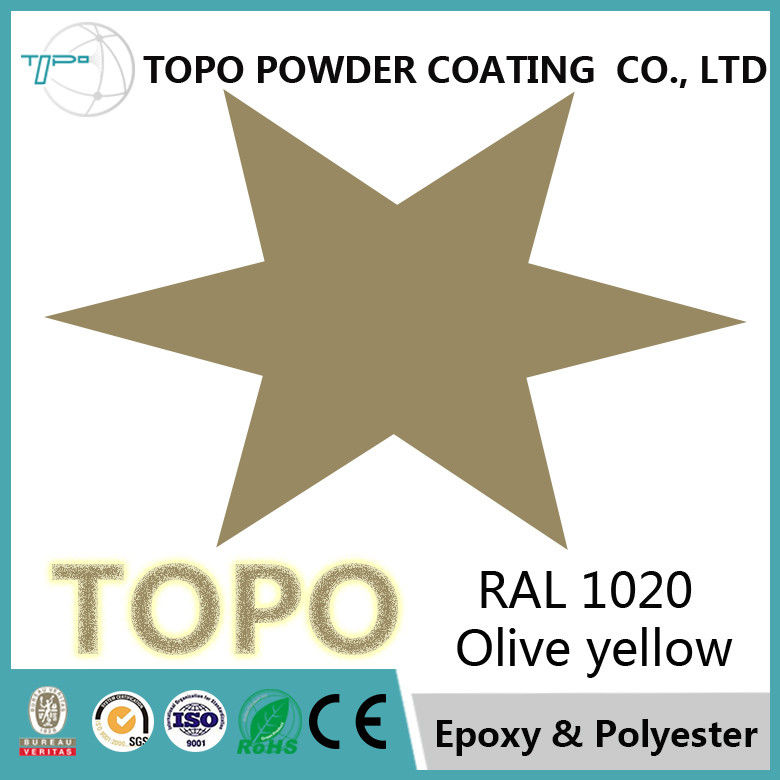 Revêtement époxyde jaune olive de poudre de polyester de RAL 1020 pour des applications d'intérieur